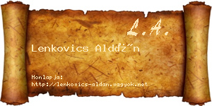 Lenkovics Aldán névjegykártya